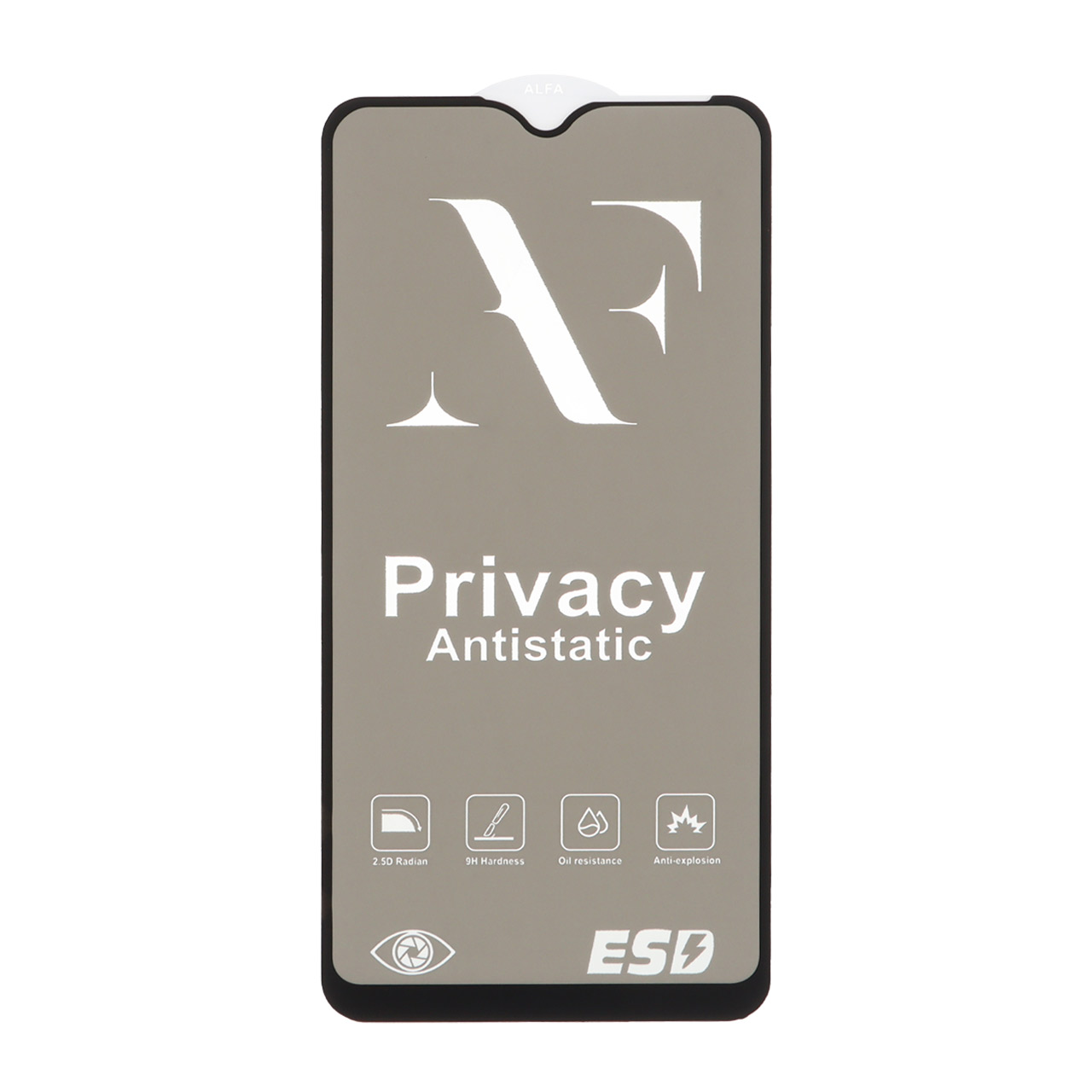 محافظ صفحه نمایش شیشه ای Samsung A10 / A10S / M10 / M20 / M01S - Full Cover Privacy - مشکی
